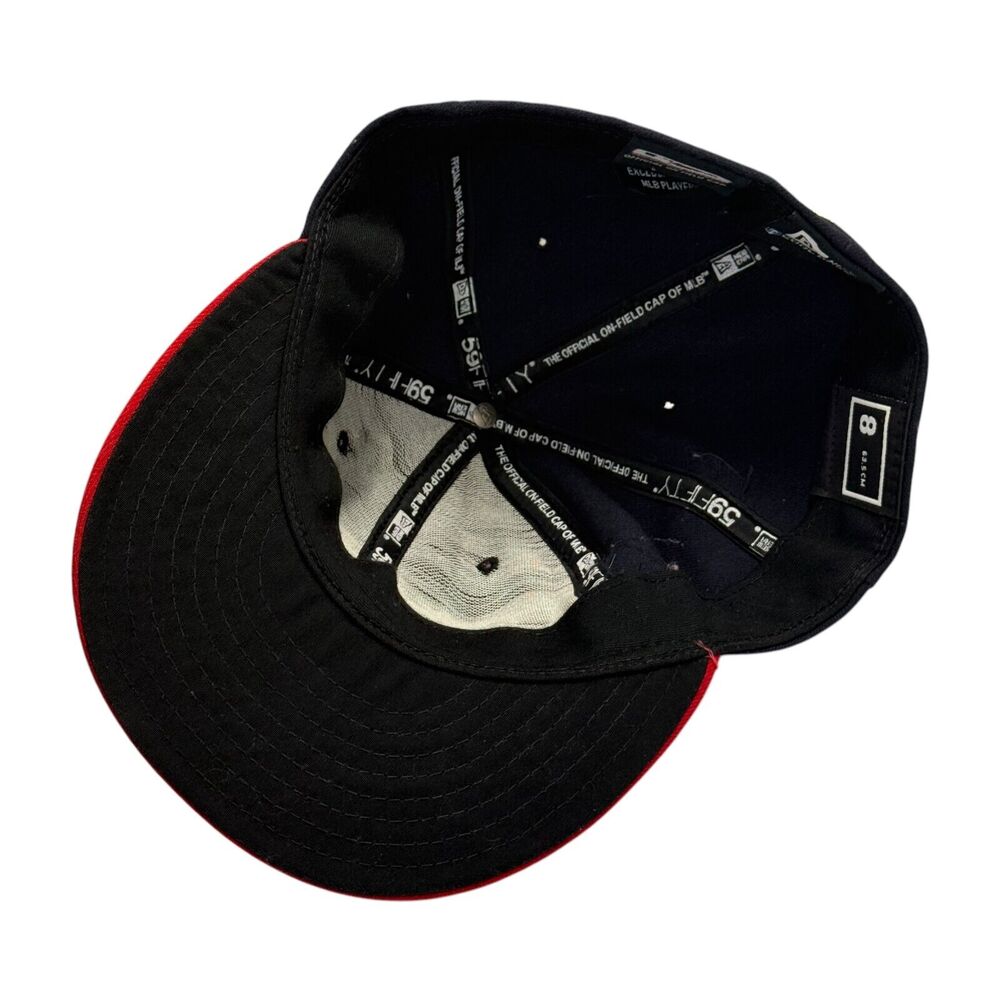 New Era 59fifty MLB Minnesota Twins Baseball Cap Men's 8 Black Red Fitted Hat - Picture 6 of 7